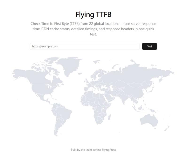 Flying TTFB：免費網站測速工具！22個全球節點幫你找出網站慢在哪