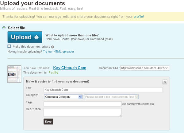 scribd 線上將 Word、Excel、PowerPoint、PDF、TXT...等文件格式，嵌入網頁或分享