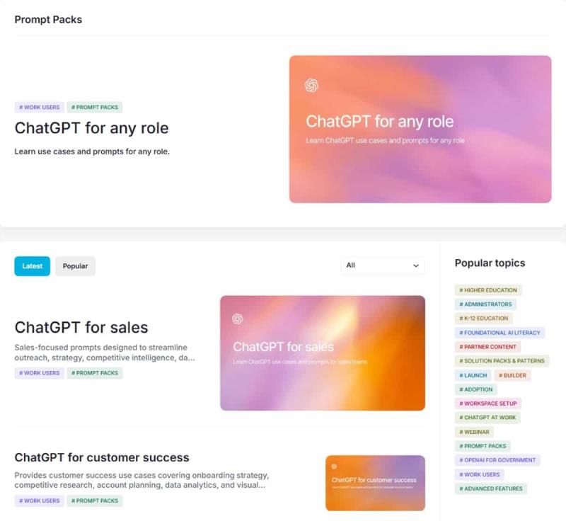ChatGPT 使用必收藏：OpenAI Prompt Packs 送你 300+ 專業提示詞，讓 AI 回答更精準