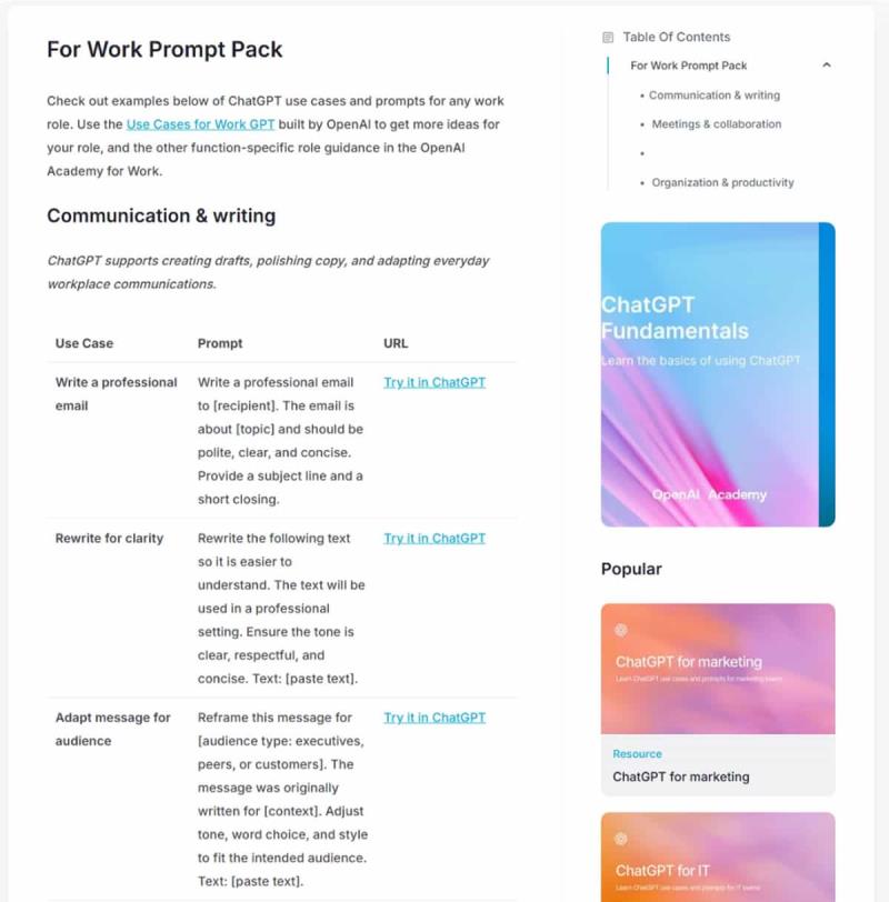 ChatGPT 使用必收藏：OpenAI Prompt Packs 送你 300+ 專業提示詞，讓 AI 回答更精準