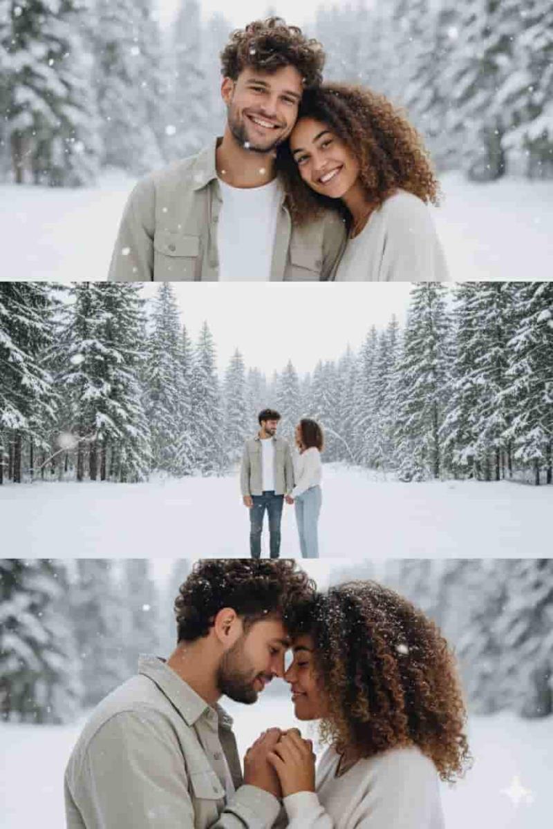 Gemini 雪景圖生成指南：從單人照到情侶合照，附完整指令範例