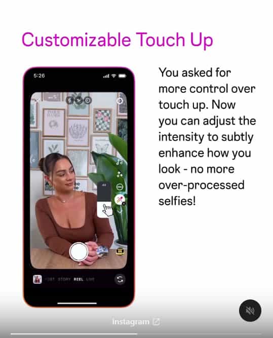Instagram Reels 五大新功能：20 分鐘錄影、美顏調整、一鍵復原