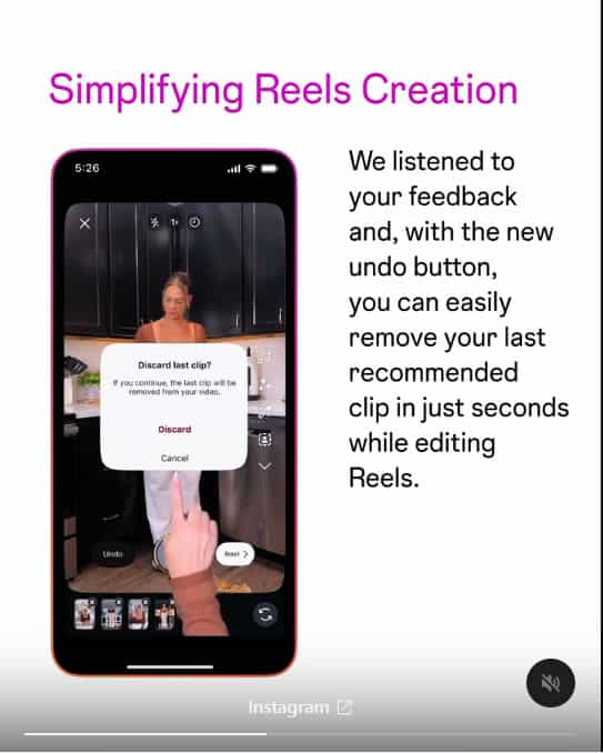 Instagram Reels 五大新功能：20 分鐘錄影、美顏調整、一鍵復原