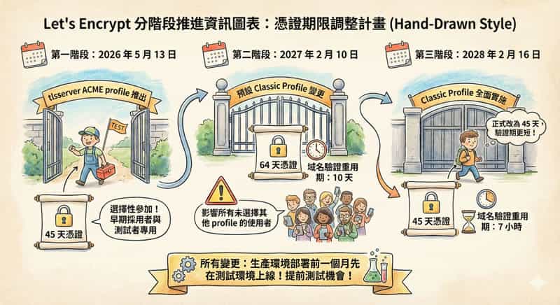 注意！Let&apos;s Encrypt 憑證期限從 90 天減半至 45 天，因應方法看這裡