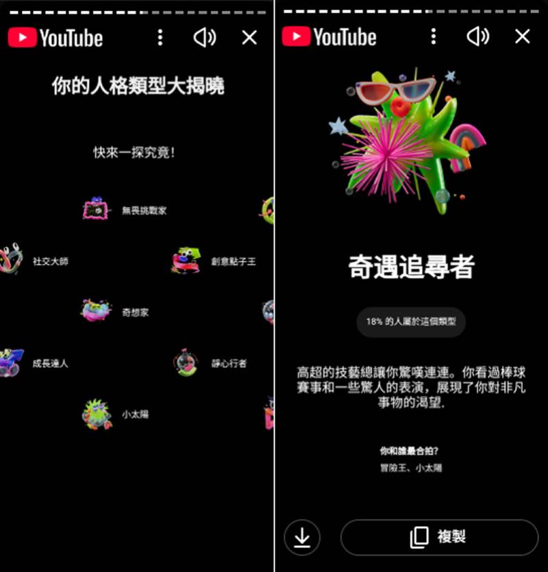 YouTube Recap 首次登場！從頻道排行到性格分析，一次看懂你的 2025 觀看全記錄