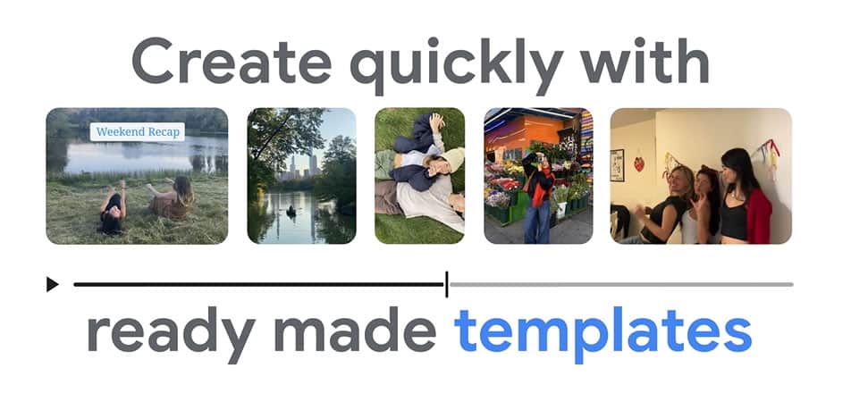 Google Photos 影片編輯器全新升級：範本、音樂、文字功能一應俱全