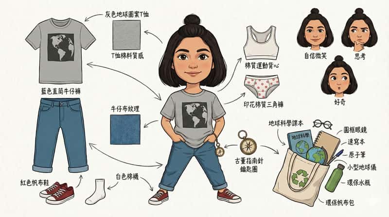 3分鐘學會！用 Nano Banana Pro 製作角色服裝分解圖，提示詞複製貼上就能用