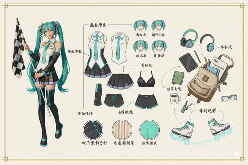 3分鐘學會！用 Nano Banana Pro 製作角色服裝分解圖，提示詞複製貼上就能用