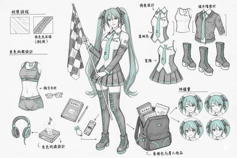 3分鐘學會！用 Nano Banana Pro 製作角色服裝分解圖，提示詞複製貼上就能用