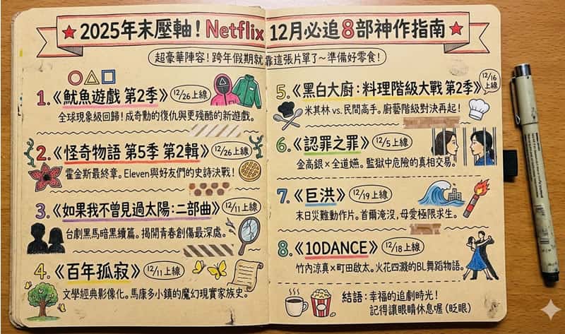 2025年末壓軸追劇指南！Netflix 12月必追8部神作，從台劇黑馬到經典美劇完結篇