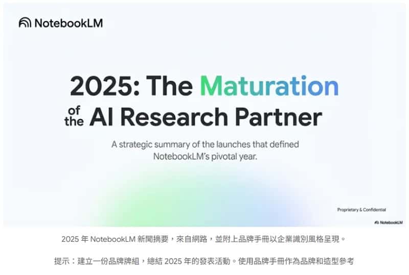 照著做就會！Google 官方釋出 NotebookLM 簡報製作的 8 種範例教學