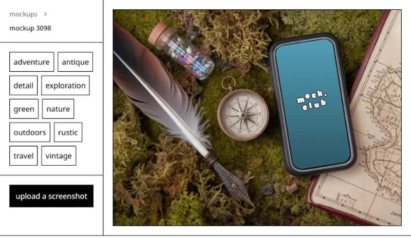 Mock.Club：免費 AI Mockup 素材庫，拖曳截圖立即生成專業展示圖