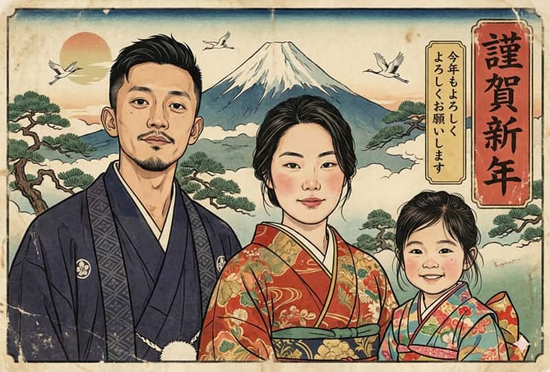 Gemini 新年賀卡來了！日本郵便推出『#Gemini で年賀状』服務，9種模板3種尺寸任選