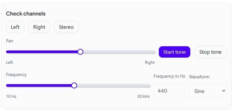 sound&go 耳機測試工具：免安裝測左右聲道、頻率響應
