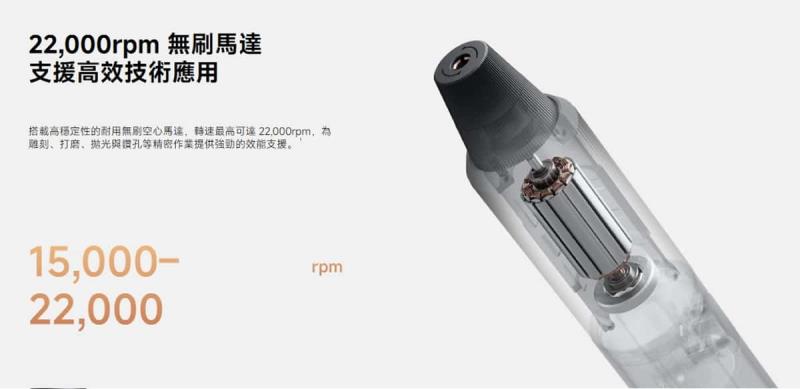 小米米家電磨筆開賣！NT$969 入手纖細筆型設計，木雕、模型打磨一筆搞定