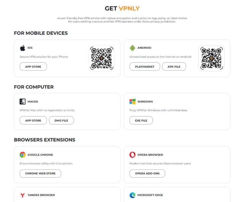 VPNLY 完全免費 VPN 工具，四國 20+ 伺服器免註冊無限流量