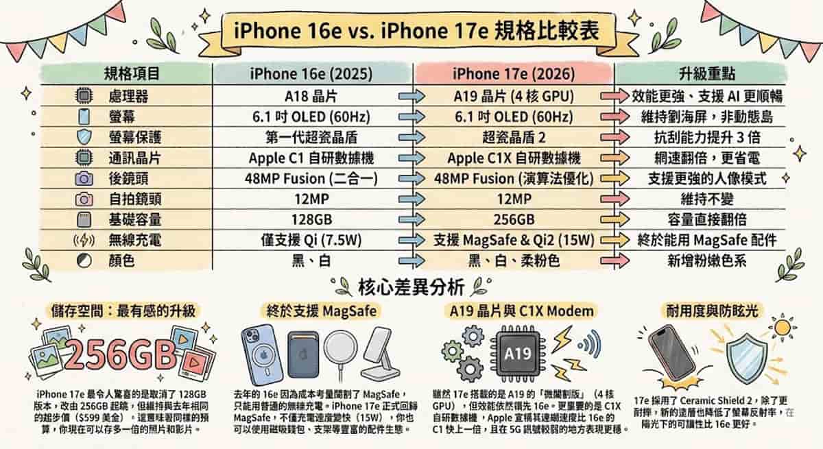 不用再考慮 16e 了！iPhone 17e 規格全面拆解：為什麼它是 2026 最強入門機？