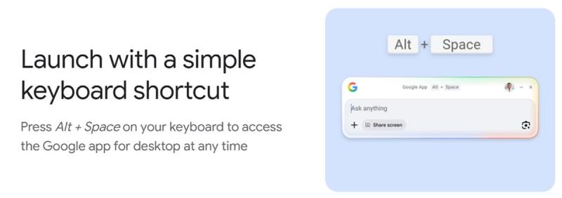 Google 桌面 App 怎麼用？一個快捷鍵搜電腦、問 AI、截圖查詢全包辦