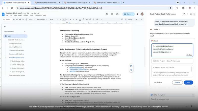 Gemini in Chrome 正式登台：不換分頁就能摘要、寫信、規劃行程