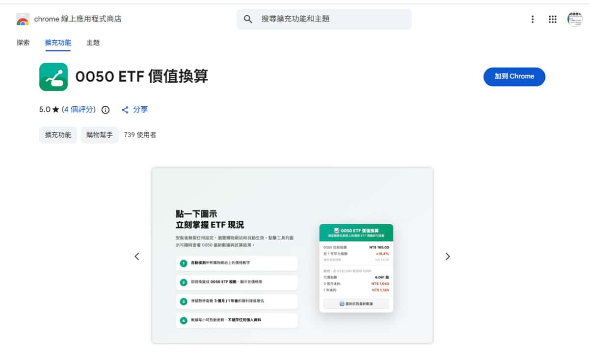 逛蝦皮、momo 自動跳出「這筆錢可以買幾股0050」！這款 Chrome 外掛讓你花錢前先想清楚