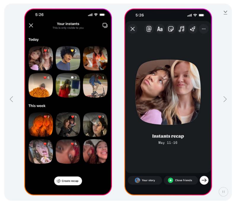 Instagram 推出 Instants：拍完即傳、看完即消，專為好友設計的真實分享功能