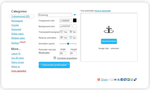 Preloaders.net 線上產生動態圖示,可調整顏色、背景色、尺寸及動畫速度等 Preloaders.net 線上產生動態圖示,可調整顏色、背景色、尺寸及動畫速度等