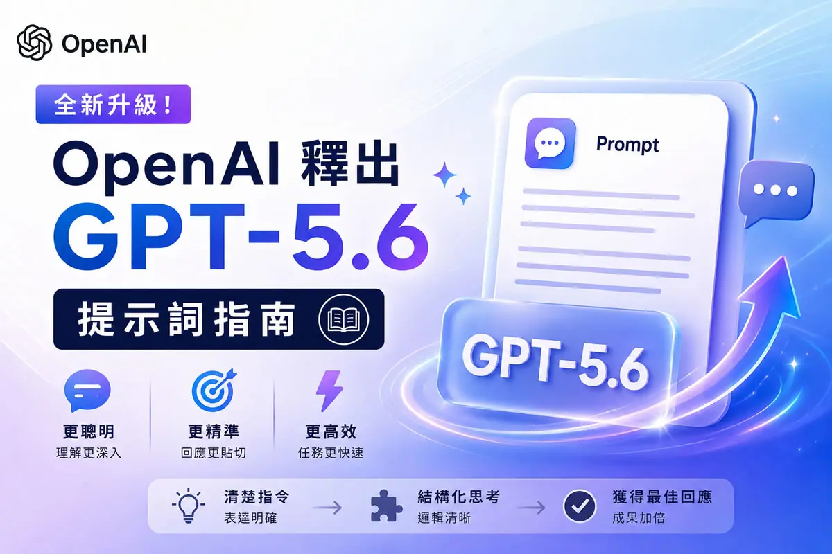 別再幫 AI 想好每一步！OpenAI 教你怎麼「跟 GPT-5.6 講話」，改用「目標導向」更有效