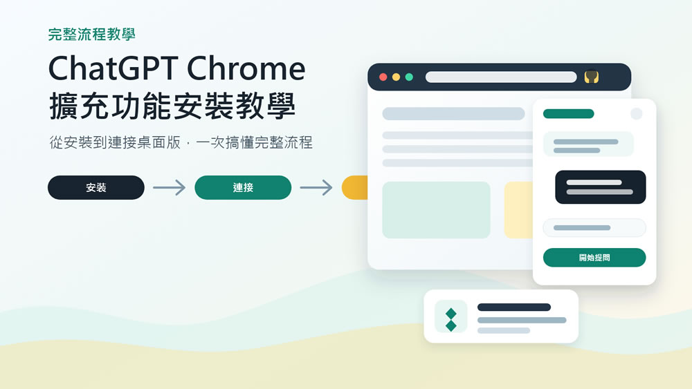 ChatGPT Chrome 擴充功能怎麼安裝？如何連接桌面版？實際怎麼用？一次搞懂