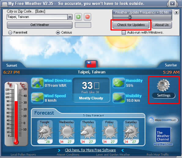 My Free Weather 即時更新的天氣預報軟體 My Free Weather 即時更新的天氣預報軟體