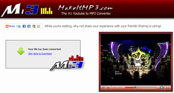MakeitMP3 線上將 YouTube、Google Video、Yahoo Video 及 Photobucket 影片轉成 MP3