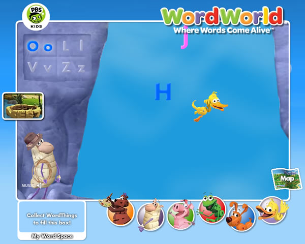 ｢Pbskids - WordWorld｣ 英文字母學習遊戲