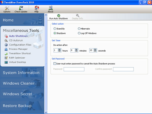 TweakNow PowerPack 2010  整合系統資訊、系統清理與調整及實用工具於一身的系統最佳化工具