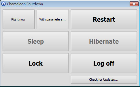 Chameleon Shutdown 電腦定時自動關機、重新開機、鎖定及登出排程工具 Chameleon Shutdown 電腦定時自動關機、重新開機、鎖定及登出排程工具
