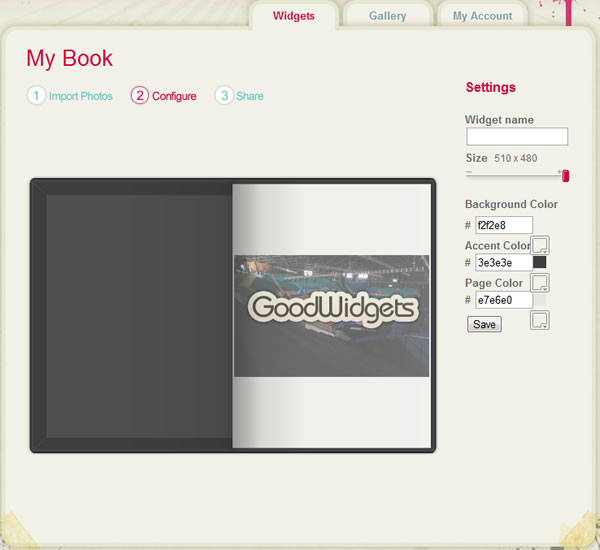GoodWidgets 線上製作 Flash 相片展示並可嵌入到網頁或分享