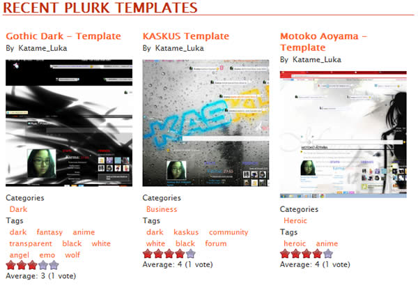 PlurkTemplates 線上更換 Plurk 的版面樣式
