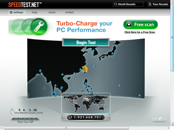 SpeedTest.net 線上免費網路測速服務 SpeedTest.net 線上免費網路測速服務