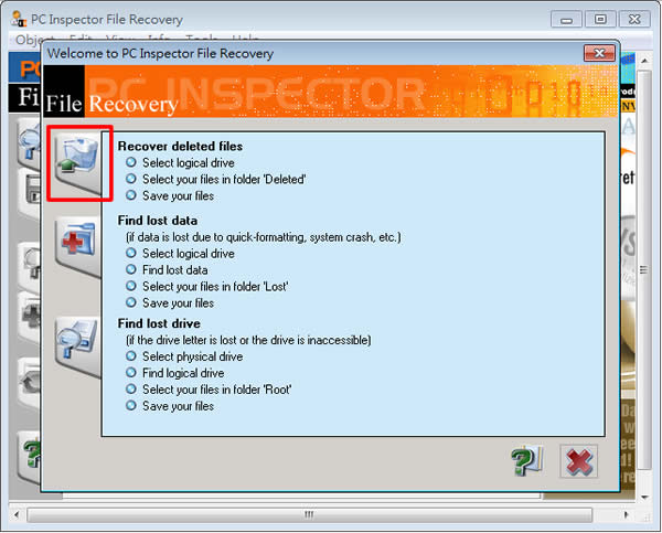 PC INSPECTOR File Recovery 實用的檔案救援工具 PC INSPECTOR File Recovery 實用的檔案救援工具