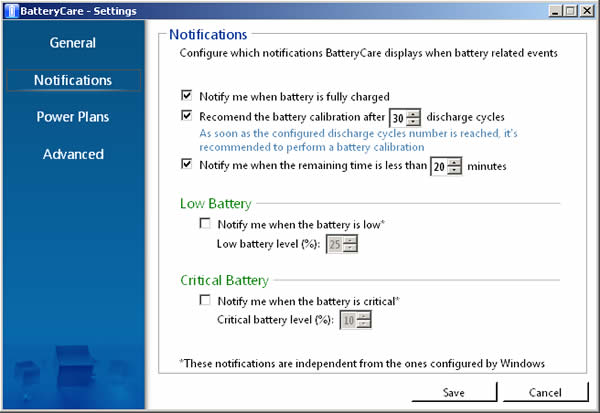BatteryCare 監測筆記型電腦電池並顯示 CPU 及 硬碟溫度 BatteryCare 監測筆記型電腦電池並顯示 CPU 及 硬碟溫度