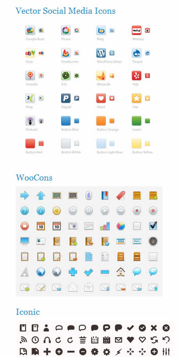 2010 年免費的最佳成套風格一致的圖標素材(Best Free Icon Sets of 2010)