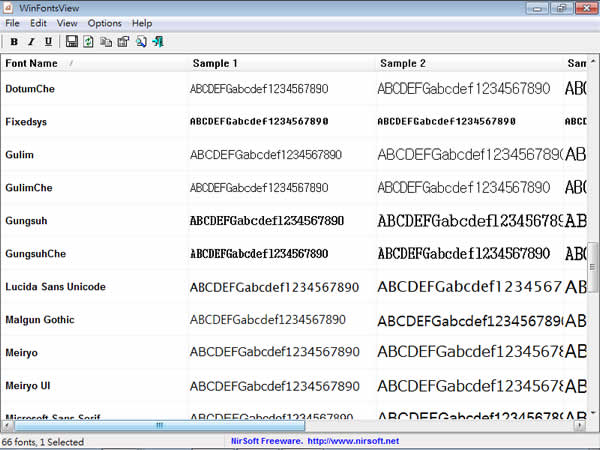 WinFontsView 快速預覽 Windows 內所安裝的所有字型工具,可輸出所有字型報表(免安裝) WinFontsView 快速預覽 Windows 內所安裝的所有字型工具,可輸出所有字型報表(免安裝)