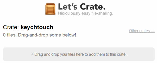 Let′s Crate 操作簡單的拖曳檔案即可上傳並取得檔案分享連結網址服務
