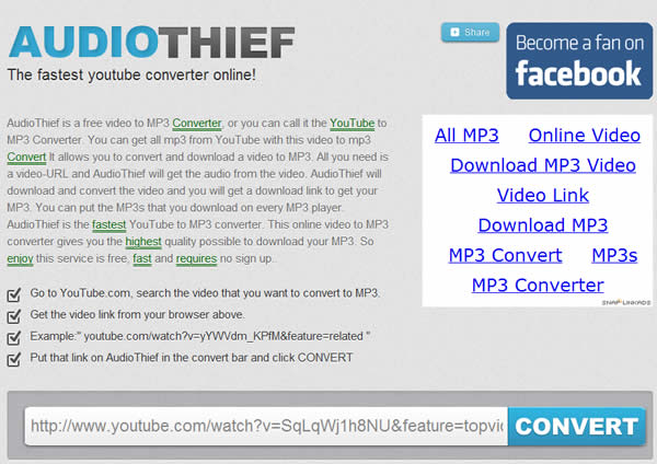 AudioThief 線上 YouTube 影音轉 MP3 的免費服務(免註冊、速度超快) AudioThief 線上 YouTube 影音轉 MP3 的免費服務(免註冊、速度超快)