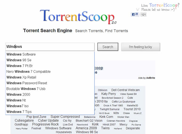 TorrentScoop BT 種子線上搜尋引擎