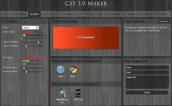 CSS 3.0 Maker 線上 CSS 3.0 語法產生器 CSS 3.0 Maker 線上 CSS 3.0 語法產生器