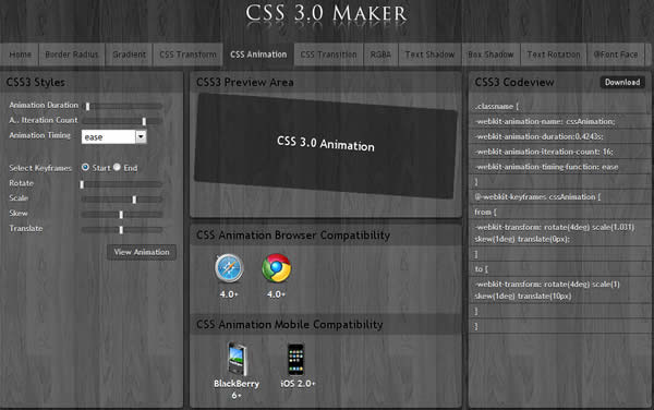 CSS 3.0 Maker 線上 CSS 3.0 語法產生器 CSS 3.0 Maker 線上 CSS 3.0 語法產生器