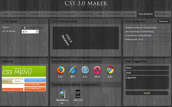 CSS 3.0 Maker 線上 CSS 3.0 語法產生器 CSS 3.0 Maker 線上 CSS 3.0 語法產生器
