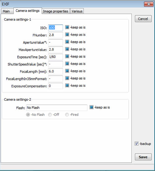ExifTool GUI 相片 EXIF (Exchangeable image file format)資訊編輯工具(免安裝)