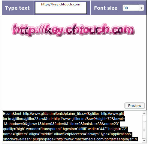glitter.im 線上文字特效產生器 ,可產生 Embed Code 方便嵌入網頁裡 glitter.im 線上文字特效產生器 ,可產生 Embed Code 方便嵌入網頁裡
