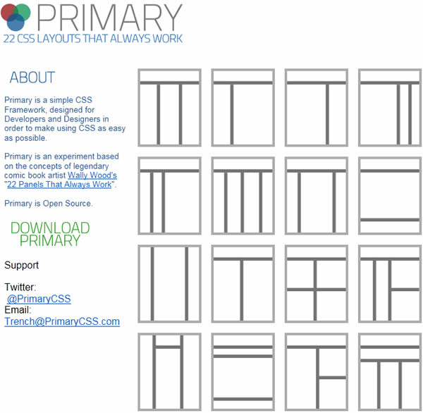 Primary CSS 免費用 CSS 架構好你的網頁佈局 Primary CSS 免費用 CSS 架構好你的網頁佈局