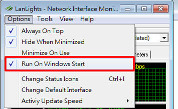 LanLights 讓 Windows 7 的靜態網路連線圖示也可以顯示即時的網路動態活動